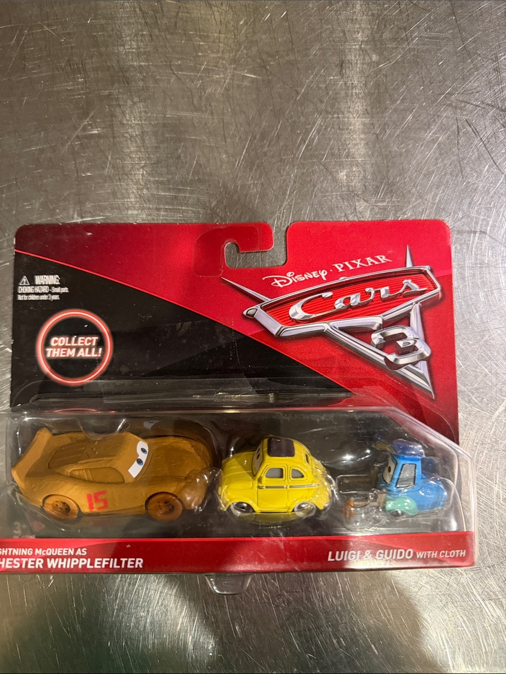 Disney Cars 3 Mini Vehicle Set — Brown, Yellow & Blue Trio